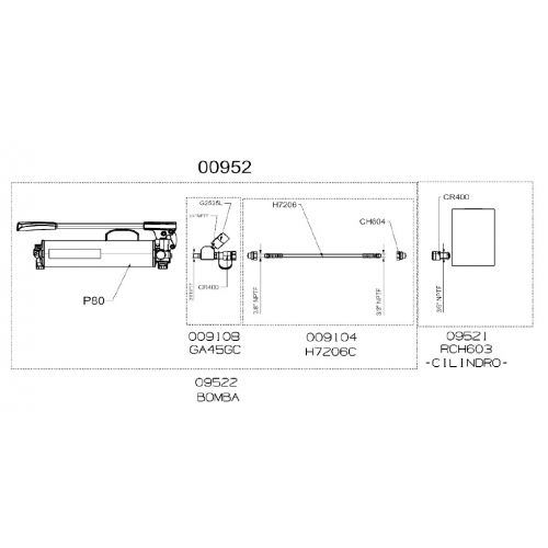 PARTES HIDRÁULICAS PARA EXTRACTORES ENERPAC SERIE 00900